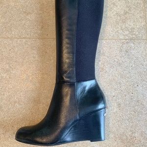 Michael Kors, Bromley Wedge Boots, Black, Size 7